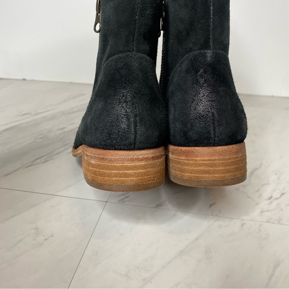 Kork Ease Riley Black Distressed Suede Bootie 7M - Picture 4 of 14